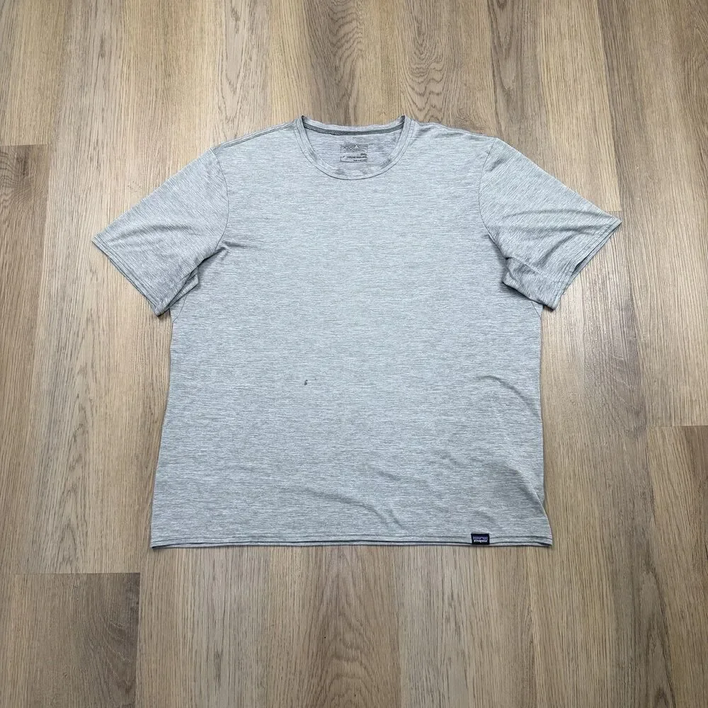 Patagonia Capilene Daily Shirt Mens XL Gray Short Sleeve Baselayer Training Tee - Picture 1 of 11